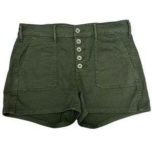 Torrid First At Fit Women's Shorts Olive Green Button‎ Fly Cotton Stretch New